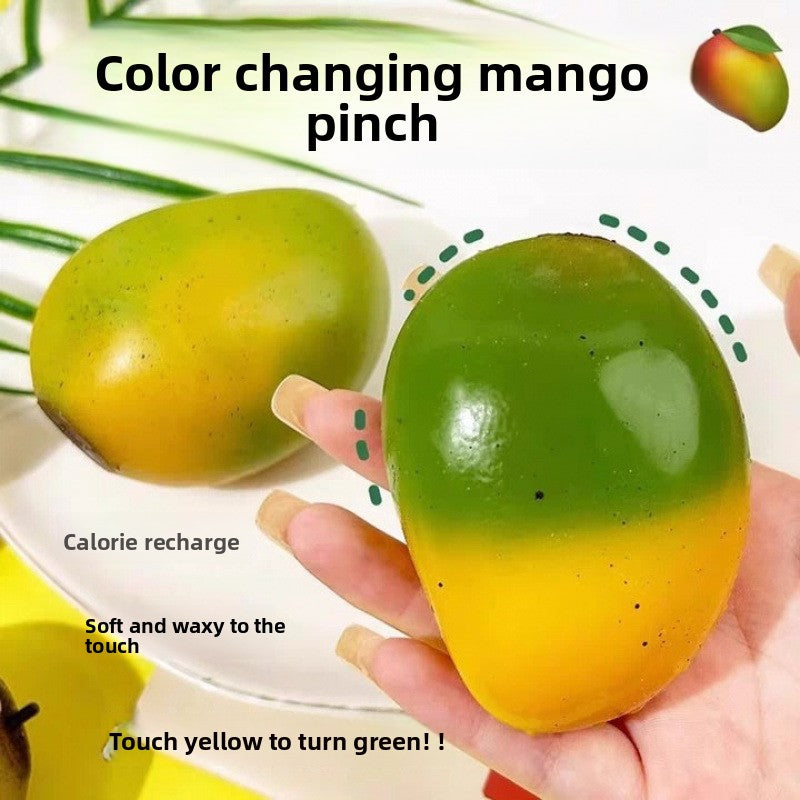 Thermochromic Mango Squeeze Toy